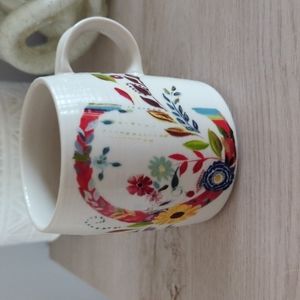 Monogrammed Floral Mug